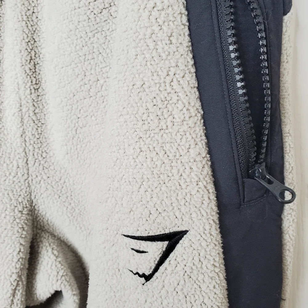 🍋5/$25 Gymshark Mens Vibe Fleece Sherpa Gray Xs Jogger 058 - Picture 5 of 7